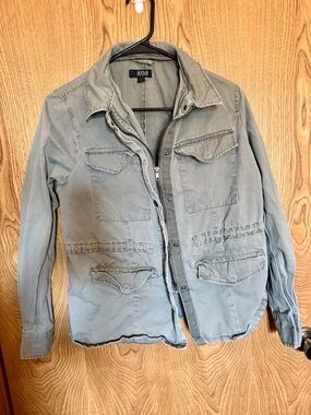 a.n.a Olive Green Utility Jacket with Front Pockets